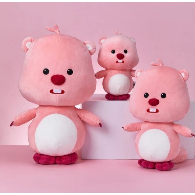 Boneka Beruang Pink,boneka mewah miniso X zanmang