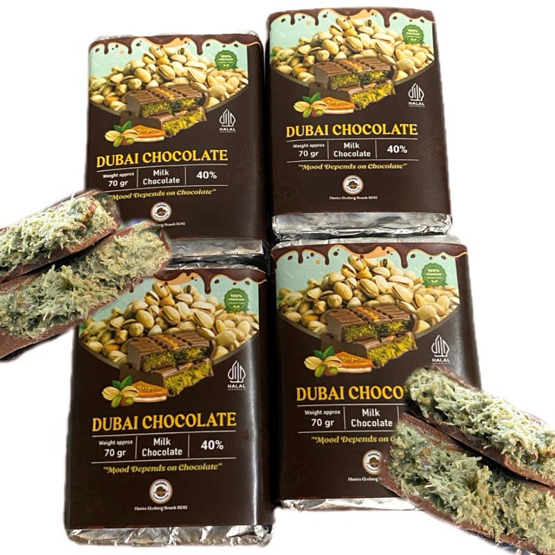 

RK60 [premium] coklat dubai 70gram kunafa danube dan postachio asli