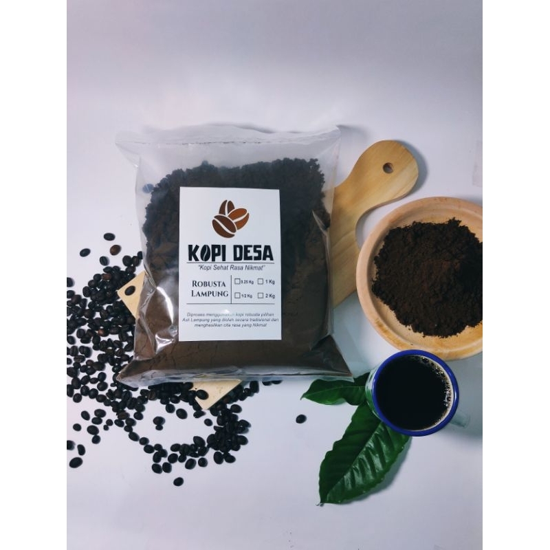 

Kopi Bubuk Robusta Lampung kemasan 1 Kg - Kopi Nikmat dan Mantap Coffe Hitam - Coffe Hitam dan Harum