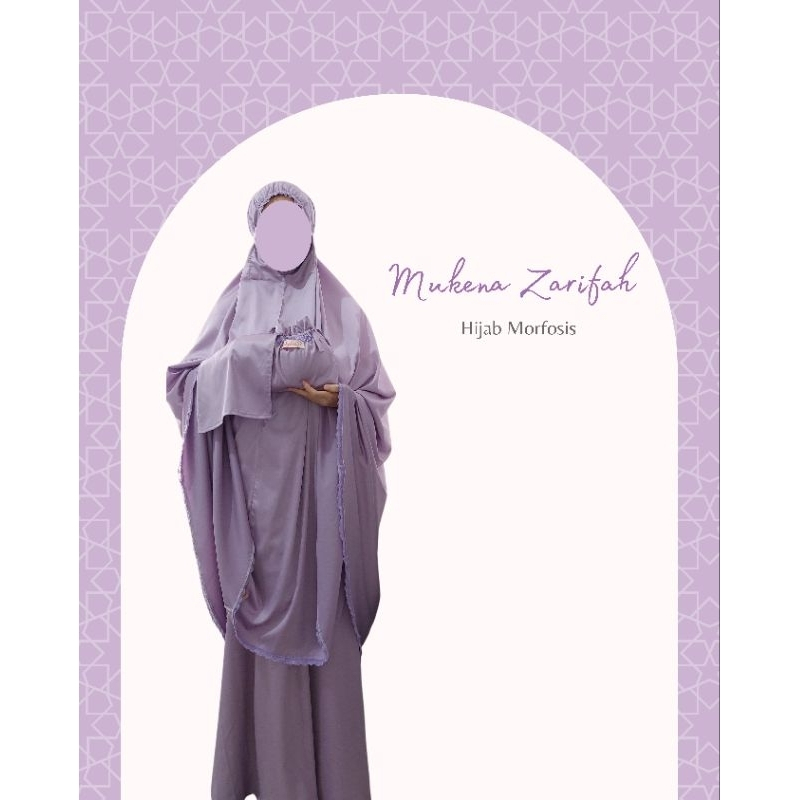 Mukena Plain Series Premium Satin Armani Silk - Set 3in1 Travel Friendly