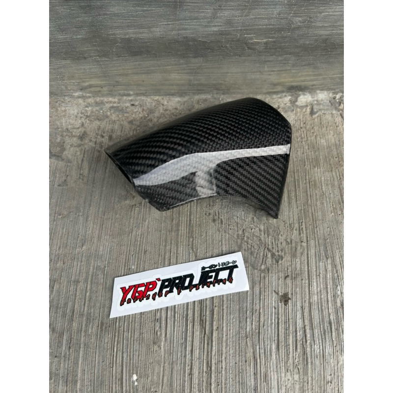 cover blok vespa pts carbon/tutup boring vespa pts carbon