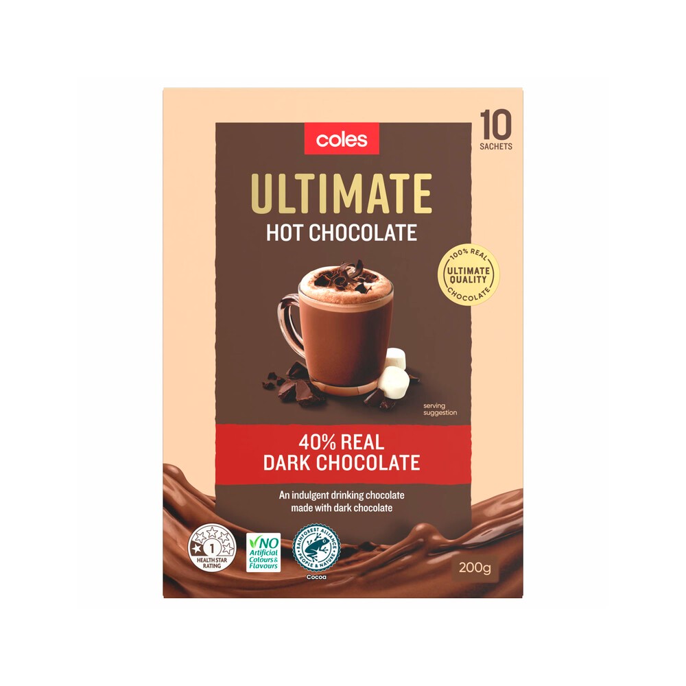 

Coles Ultimate Hot Chocolate 10 Pack | 200g Australia