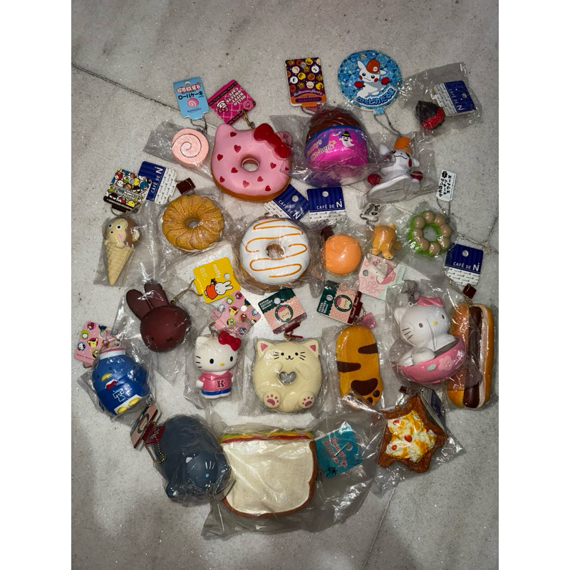 BACA DESKRIPSI‼️ NEGO Squishy preloved random mixed license non licensed tag kiibru silly squishies 