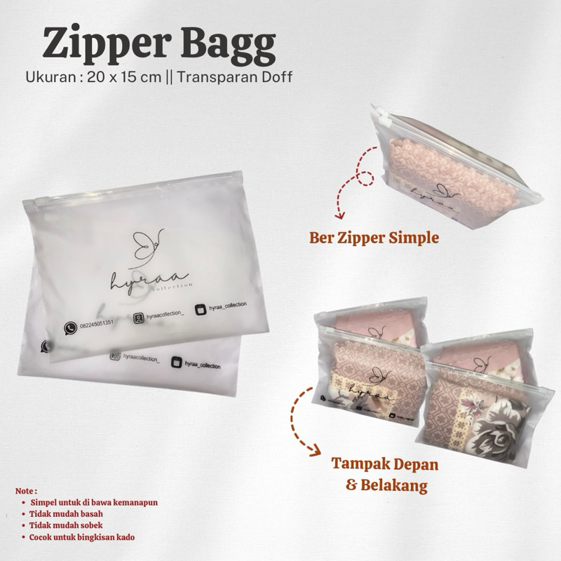 

[PACKAGING] ZIPPER BAG | POUCH | UKURAN 20 x 15cm | TAS KADO HIJAB | BAG HIJAB