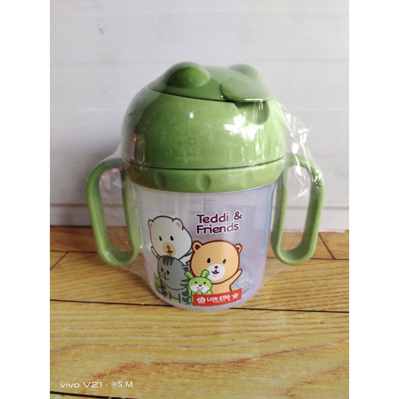 BOTOL MINUM BAYI DENGAN SEDOTAN MIMI MUG BY LION STAR 300 ML TEMPAT MINUM BAYI SEDOTAN 300 ML