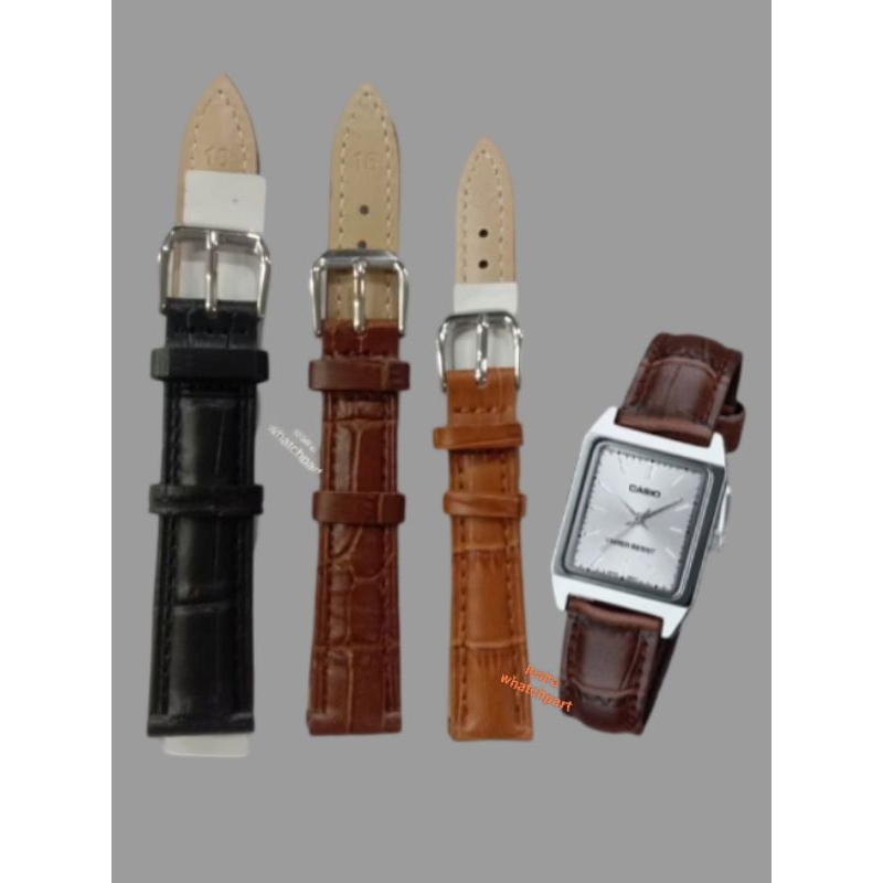 Tali Kulit Strap Jam Tangan Kulit Casio Leather Strap Kulit Leather Pria/Wanita 14mm-16mm-18mm-20mm-
