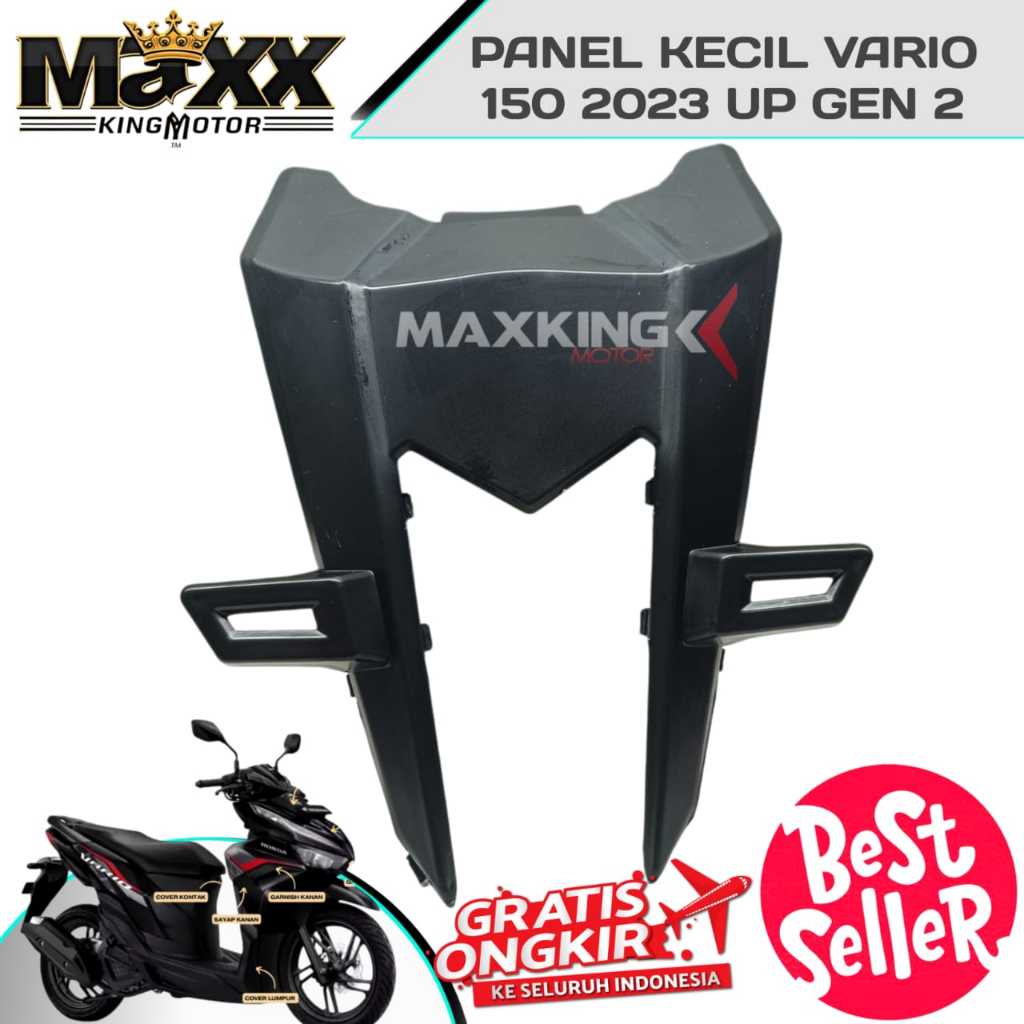 MAXXKING 64302-K2V-N30ZA Cover Plat Nomor Tameng Dasi Depan Vario 125 New 2023 K2V Gen 2
