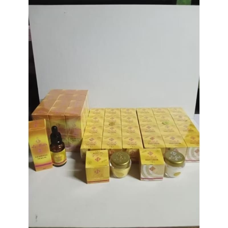 [12 PCS] Perawatan Wajah Cream Labella M & Serum Glowing Original