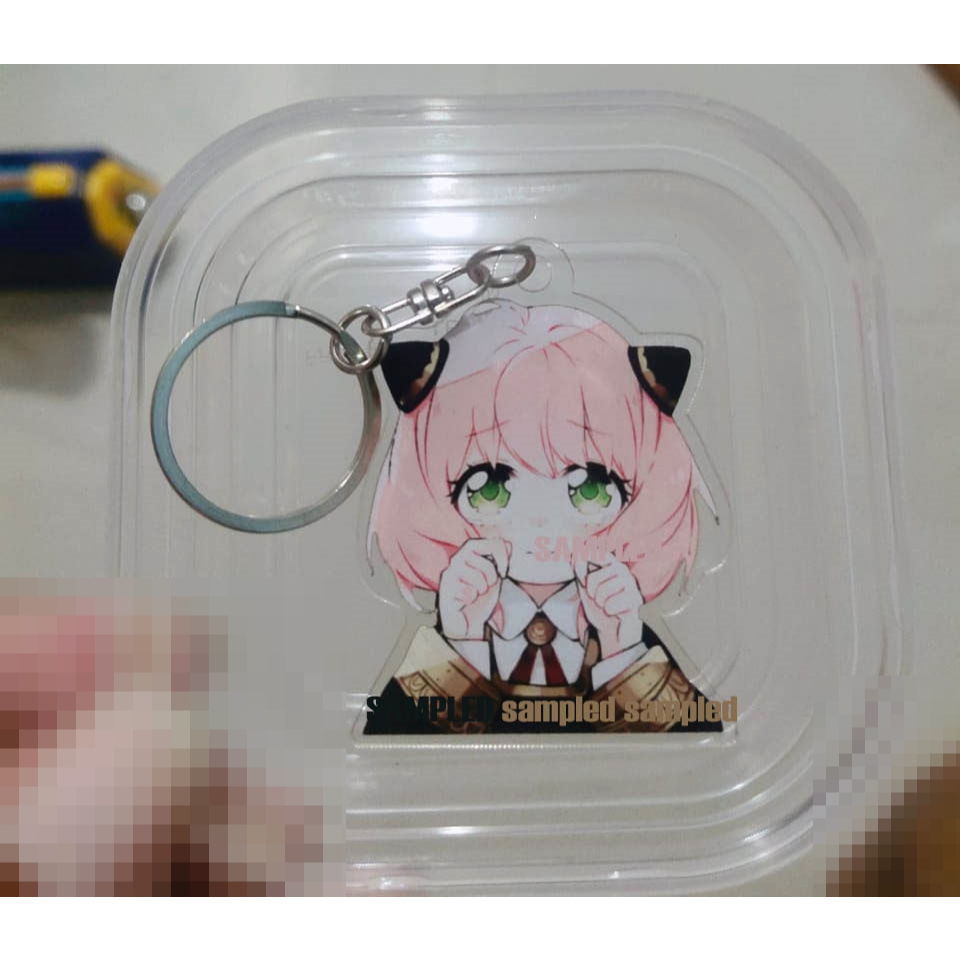 Gantungan Kunci Anya Forger Akrilik Bening Ganci Anya Forger Spy X Family Anime Premium HD Quality