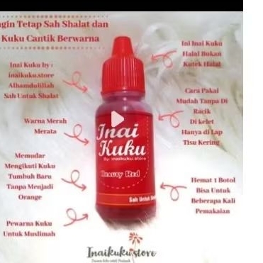 Inai kuku Muslimah Maroon