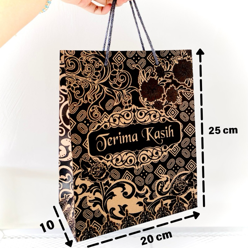 

(12 PCS) GROSIR Paperbag R6 motif ukuran 20x10x25