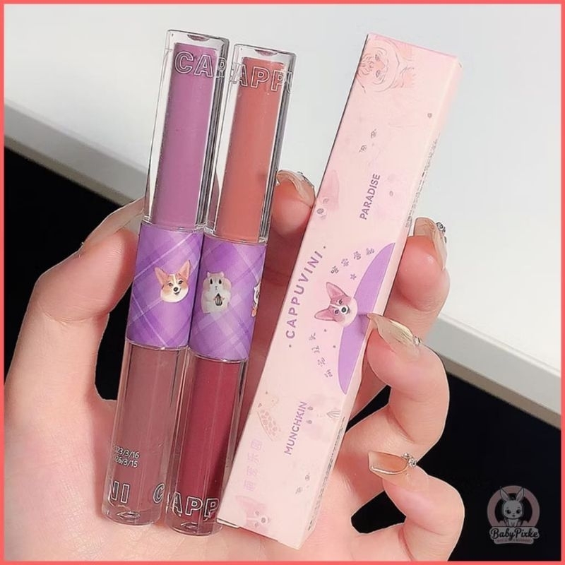 BPOM CAPPUVINI Lip Cream Lipstik Dua Ujung Murah99