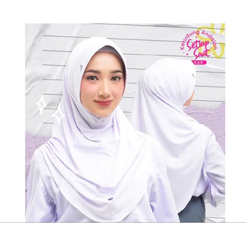 HIJAB INSTAN RABBANI ZR V PUTIH ORI SIZE M