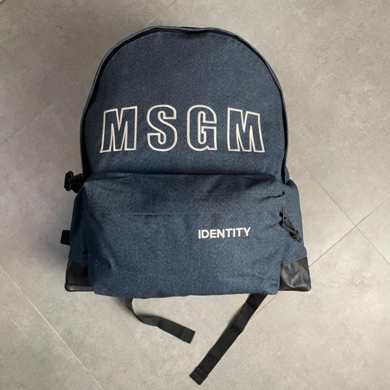 Eastpak x MSGM Blue Denim Backpack 100%Original