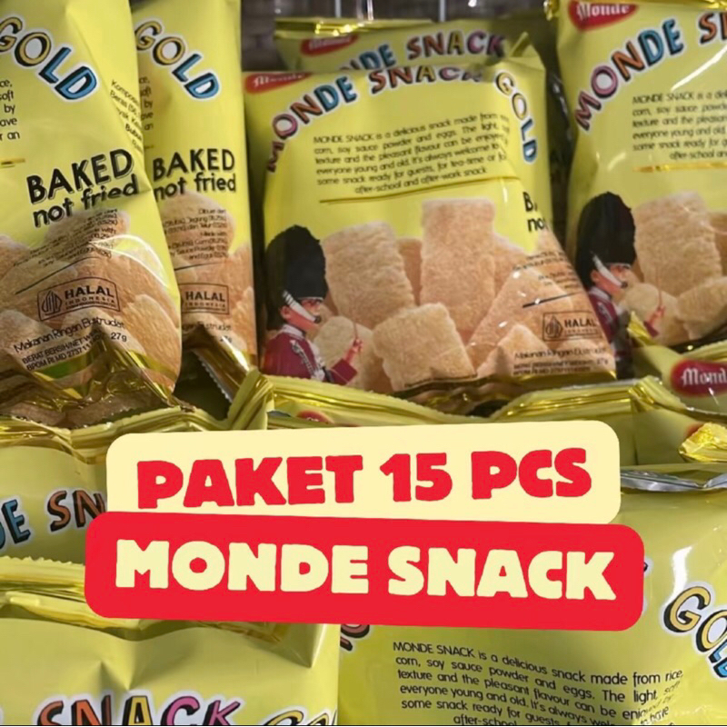 

Paket 15 pcs monde snack murah