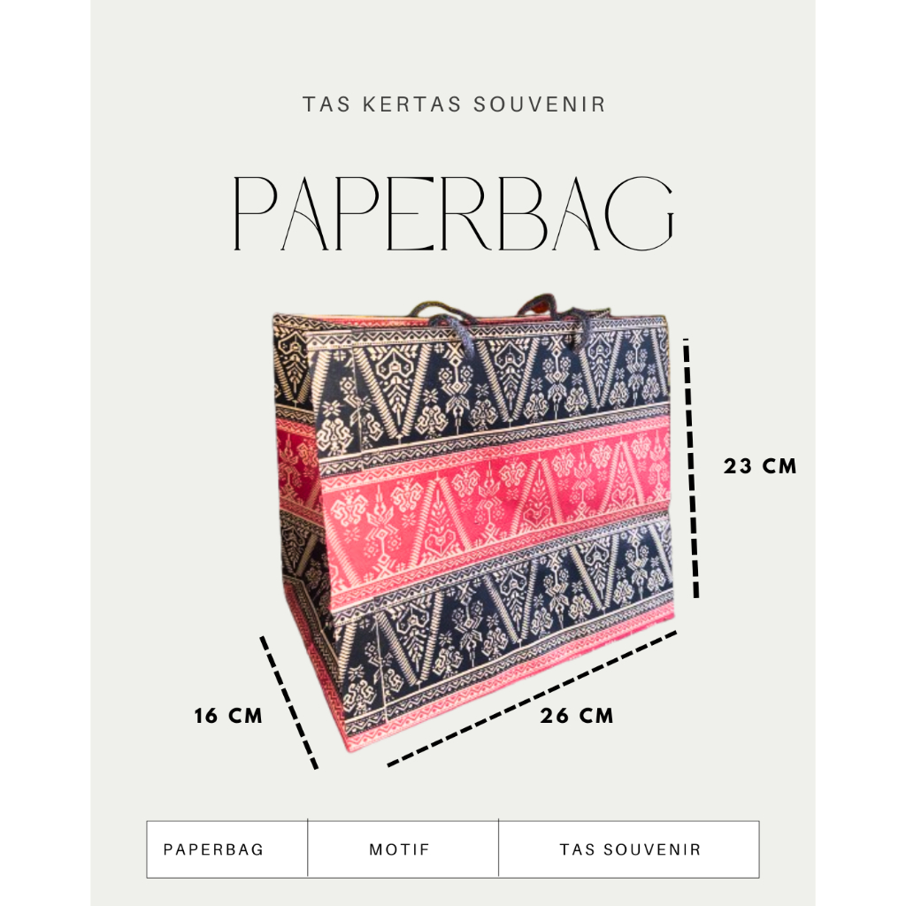 

Paper Bag Batik/Tas Kertas Dus NX Motif Batik Ukuran 26 x 23 x 16 - Batik