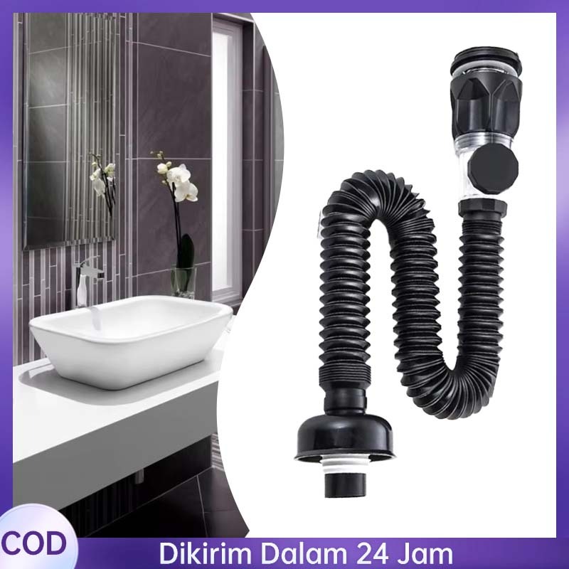 Drainer Anti Bau Drainase Siphon Selang Pembuangan Wastafel Cuci Piring Afur & Selang Wastafel Bak C