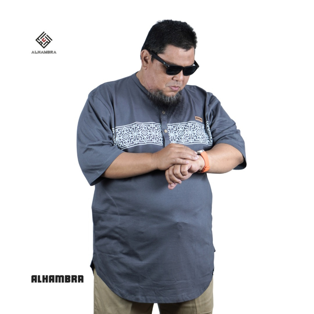 ALHAMBRA KURTA PRIA JUMBO KAOS KURTA JUMBO BIG SIZE || ATASAN KAOS KURTA KAOS SHOLAT KEREN