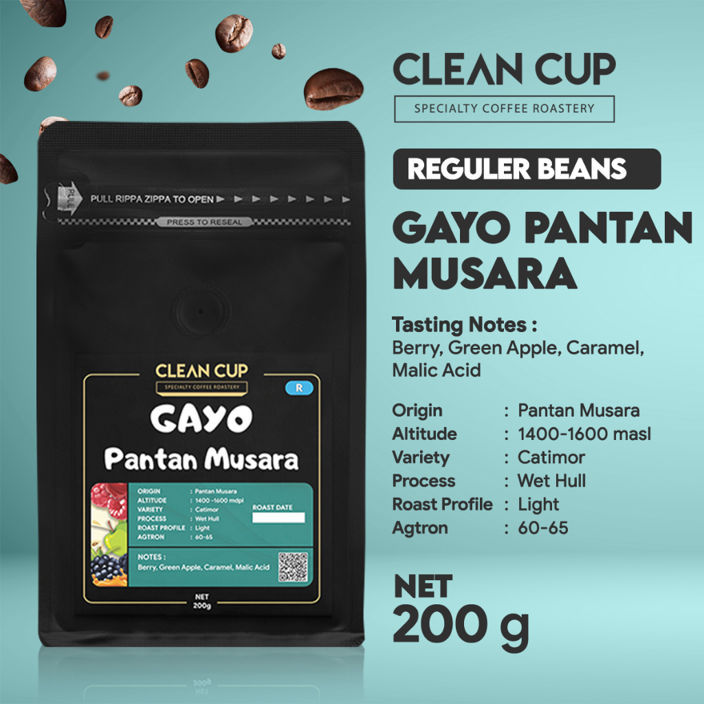 

Kopi Clean Cup Gayo Pantan Musara Arabica Whole Bean