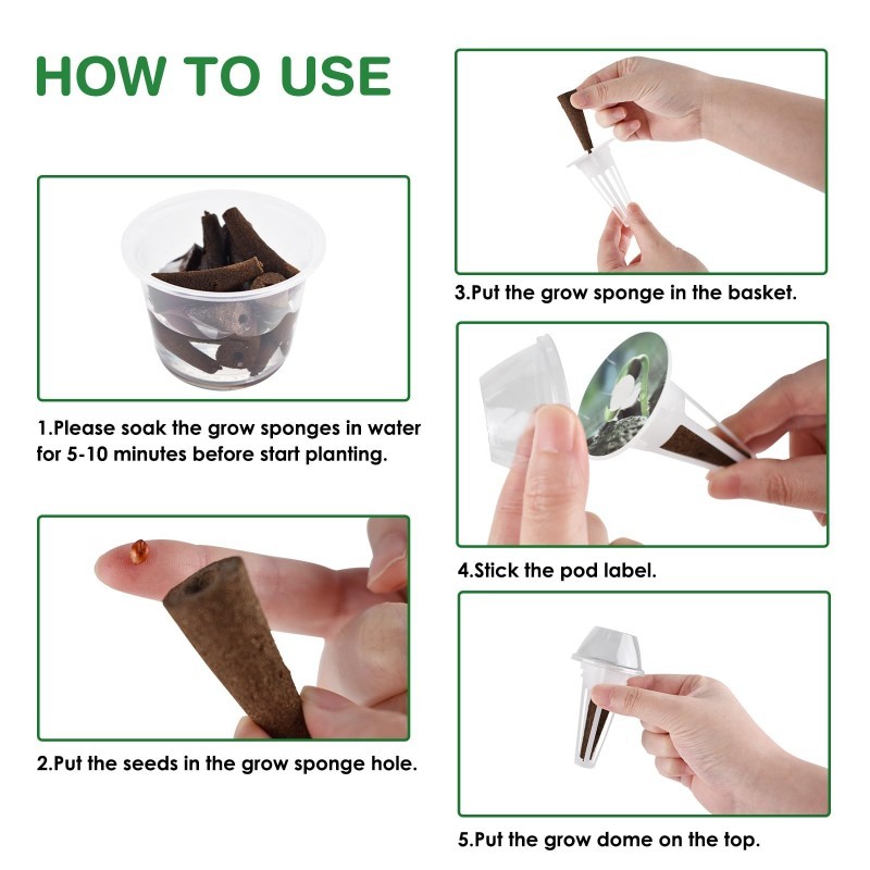 30Pcs 50Pcs Seedling Pods Kit Root Starter Hidroponik Soilless Grow Supplies Multifungsi Praktis