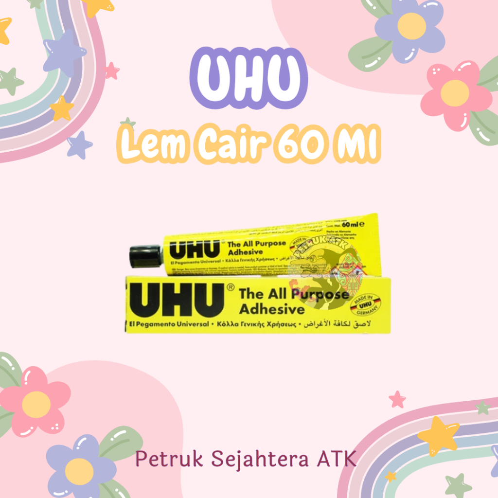 

[PCS] LEM UHU ALL PURPOSE CAIR 60 ML LEM SERBA GUNA