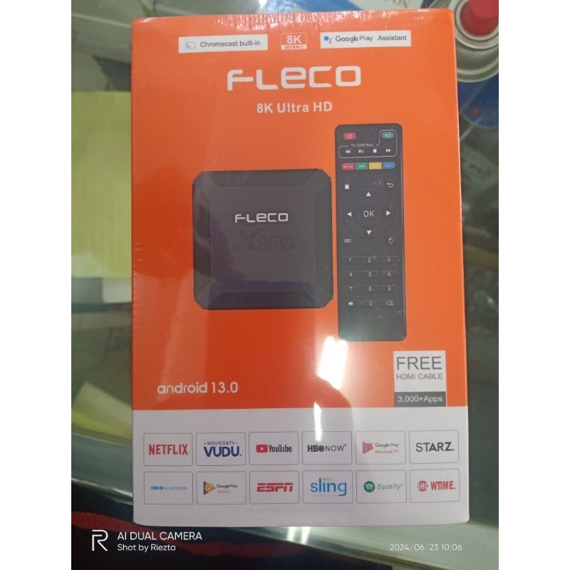 FLECO Remote Android TV 8K Ultra HD / tv box X-96 Q