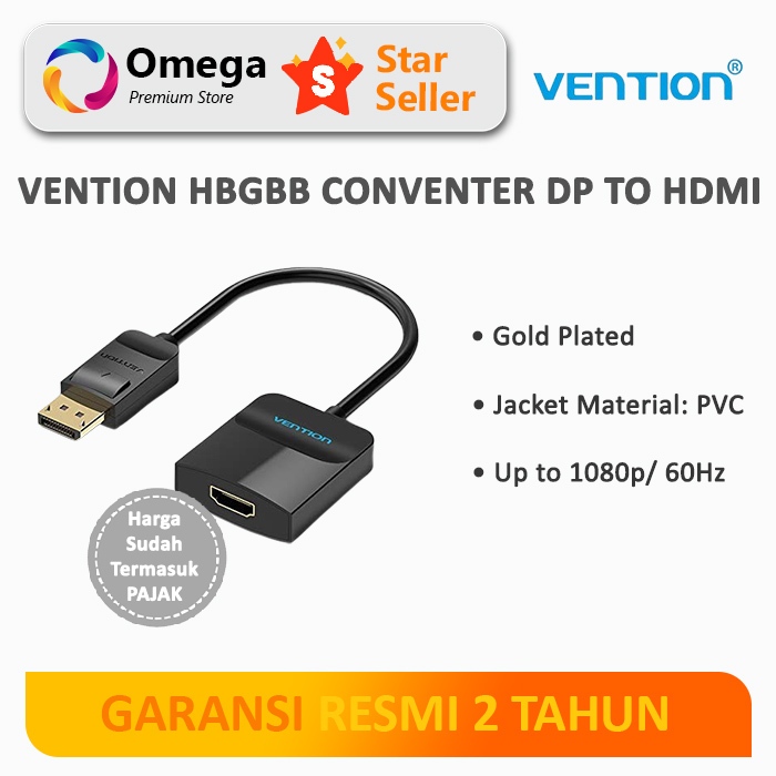 Vention HBGBB Conventer Kabel DisplayPort to HDMI