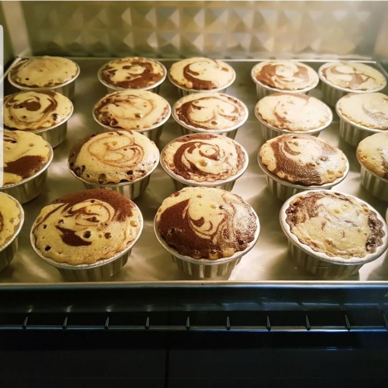 

Mini Marmer Cake; Mini Marble Cake; Bolu Marmer Mini; Bolu Marble Mini