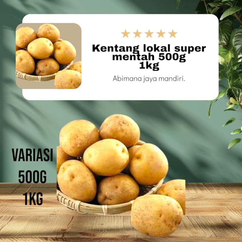 

Kentang lokal mentah 500gr 1kg super.