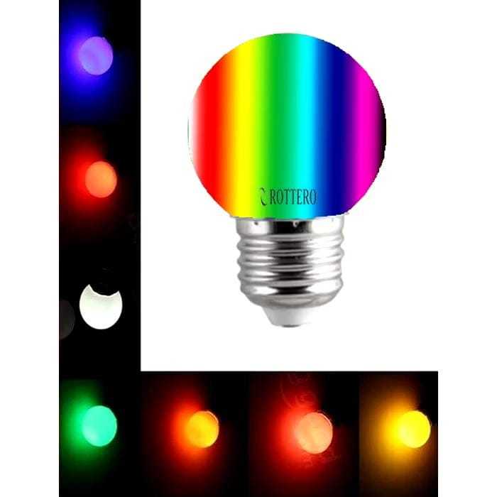 P180 BOHLAM LAMPU LED 7 WARNA TIDUR SLEEP RGB E27 WARNA WARNI KELAP KELIP DISKO DEKORASI HIAS 1