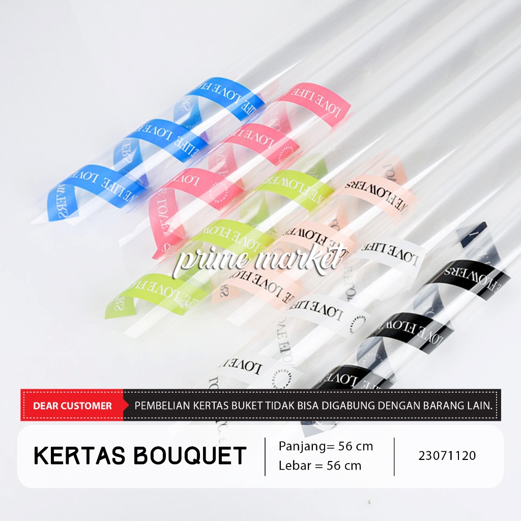 

Kertas Buket Bunga Kertas Cellophane Life Love Flower Kertas Bunga Buket Flower Wrapping (23071120)