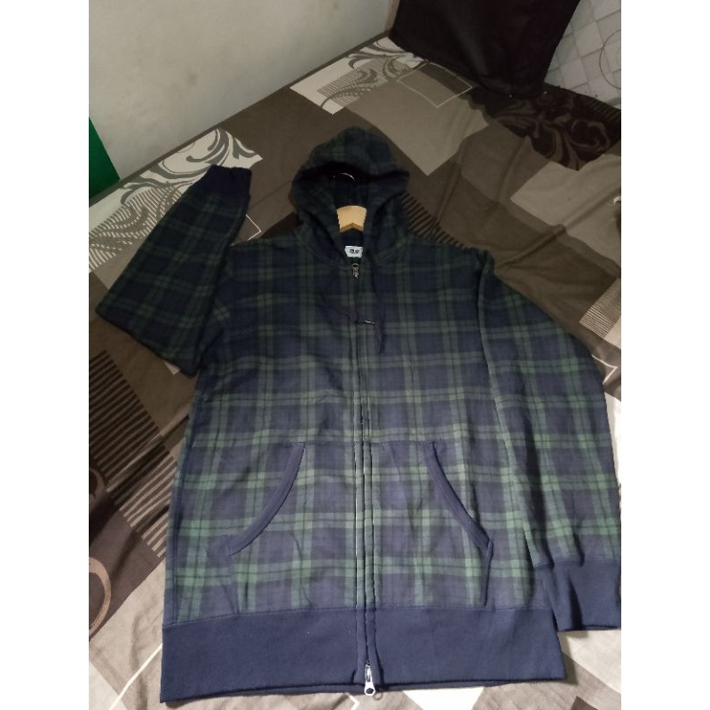 Hoodie Zipper Flanel Uniqlo