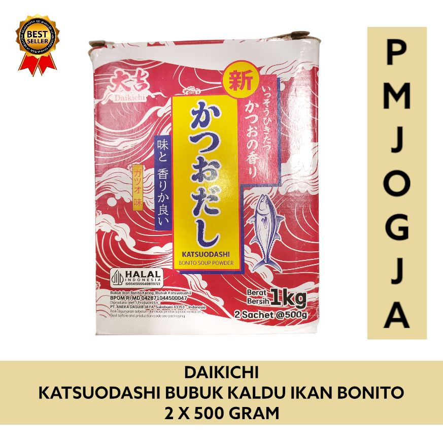 

Daikichi Katsuodashi Bonito Soup Powder 1 KG / Bubuk Kaldu Ikan Bonito Kering 2 x 500 gram