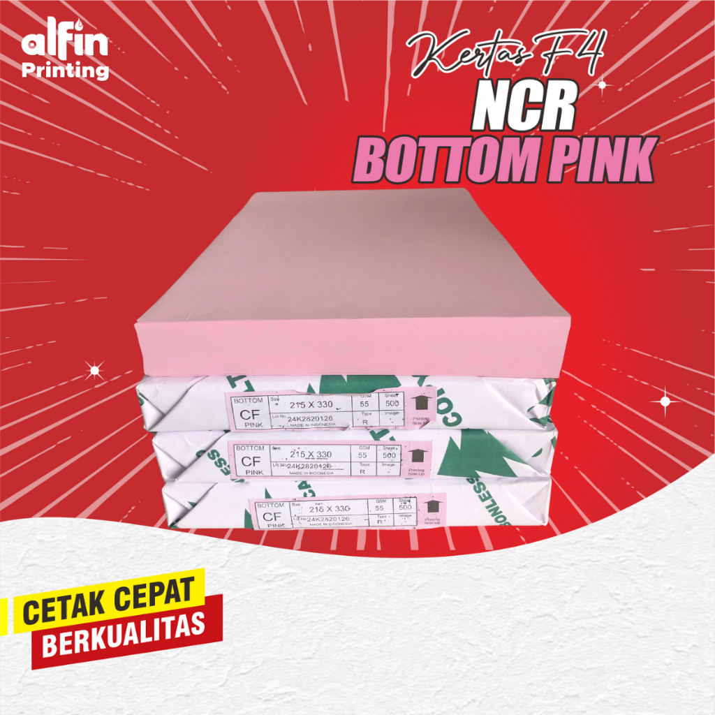 

Kertas NCR BOTTOM PINK, Cetak Nota, Surat Jalan 2 Ply dan 3 Ply