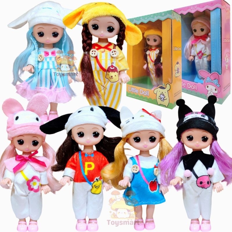 Mainan Anak Boneka Sanrio Little Doll Cute Kuromi Melody Cinnamorol Mainan Anak barbie