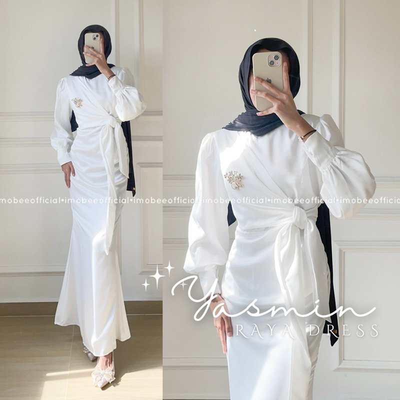 YASMIN DRESS VELVET SILK // GAMIS DRESS MUSLIM WRAP IKAT TALI LEBARAN BRIDESMAID KONDANGAN SATIN VEL