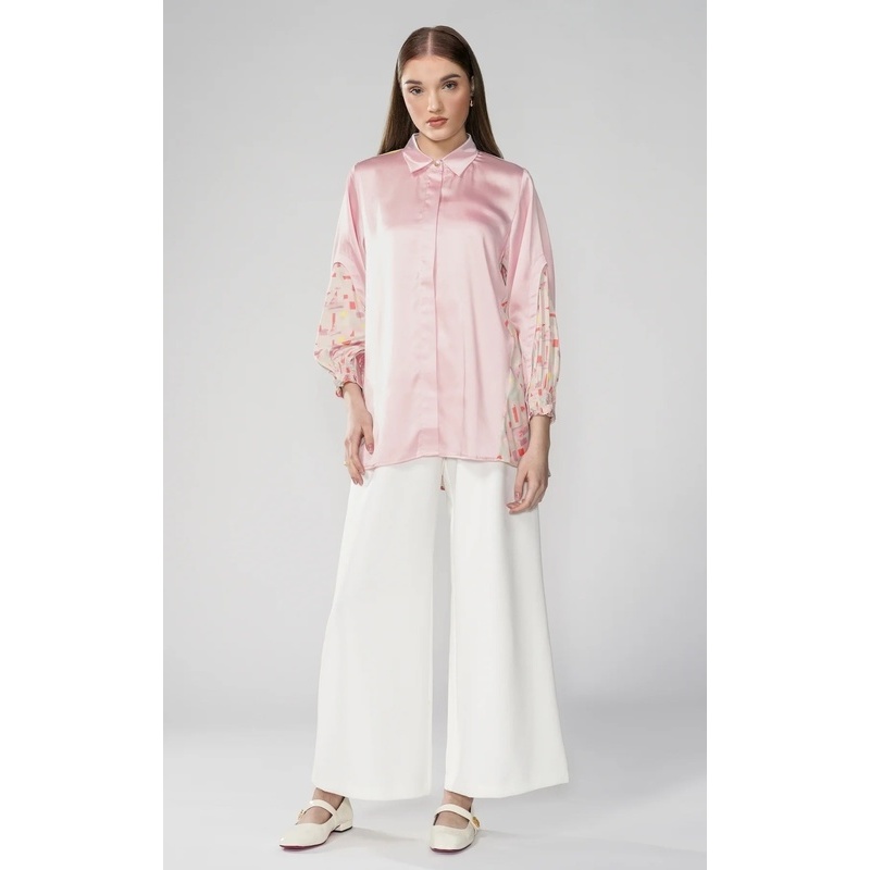 Benang Jarum - Mindy Ruffle Shirt - Flamingo / Blouse