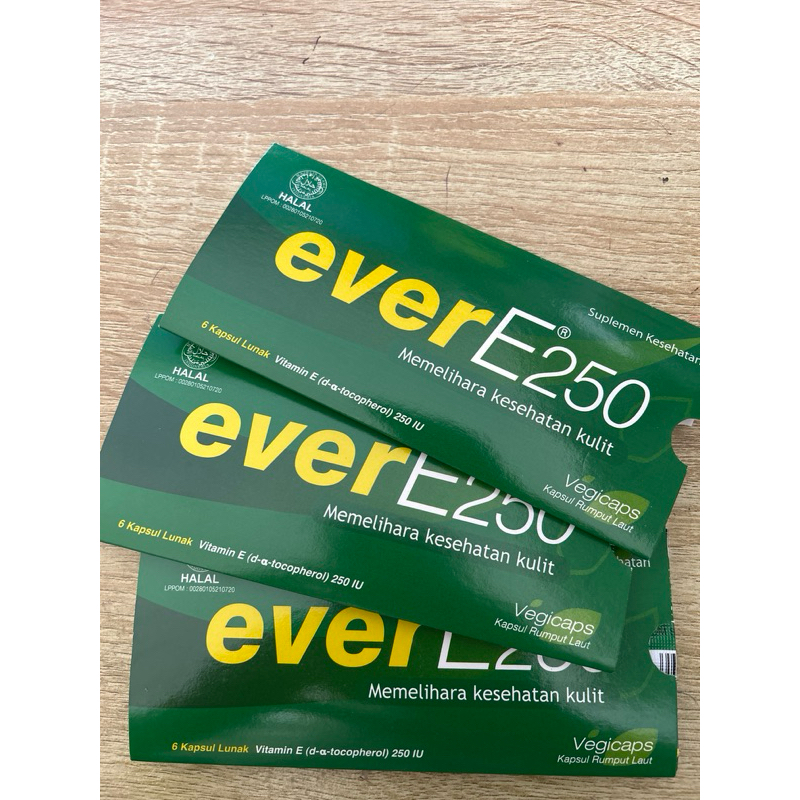EVER-E 250IU,Vitamin untuk memelihara kesehatan kulit, paket 2ps, 3ps, 5ps