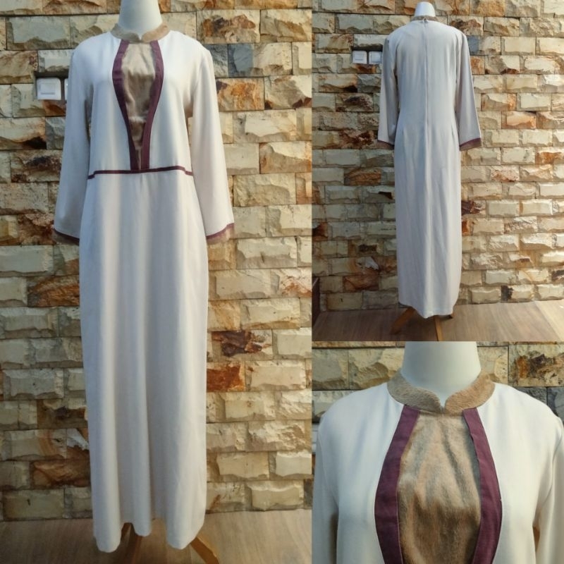 Preloved Gamis soft cream by nazifa