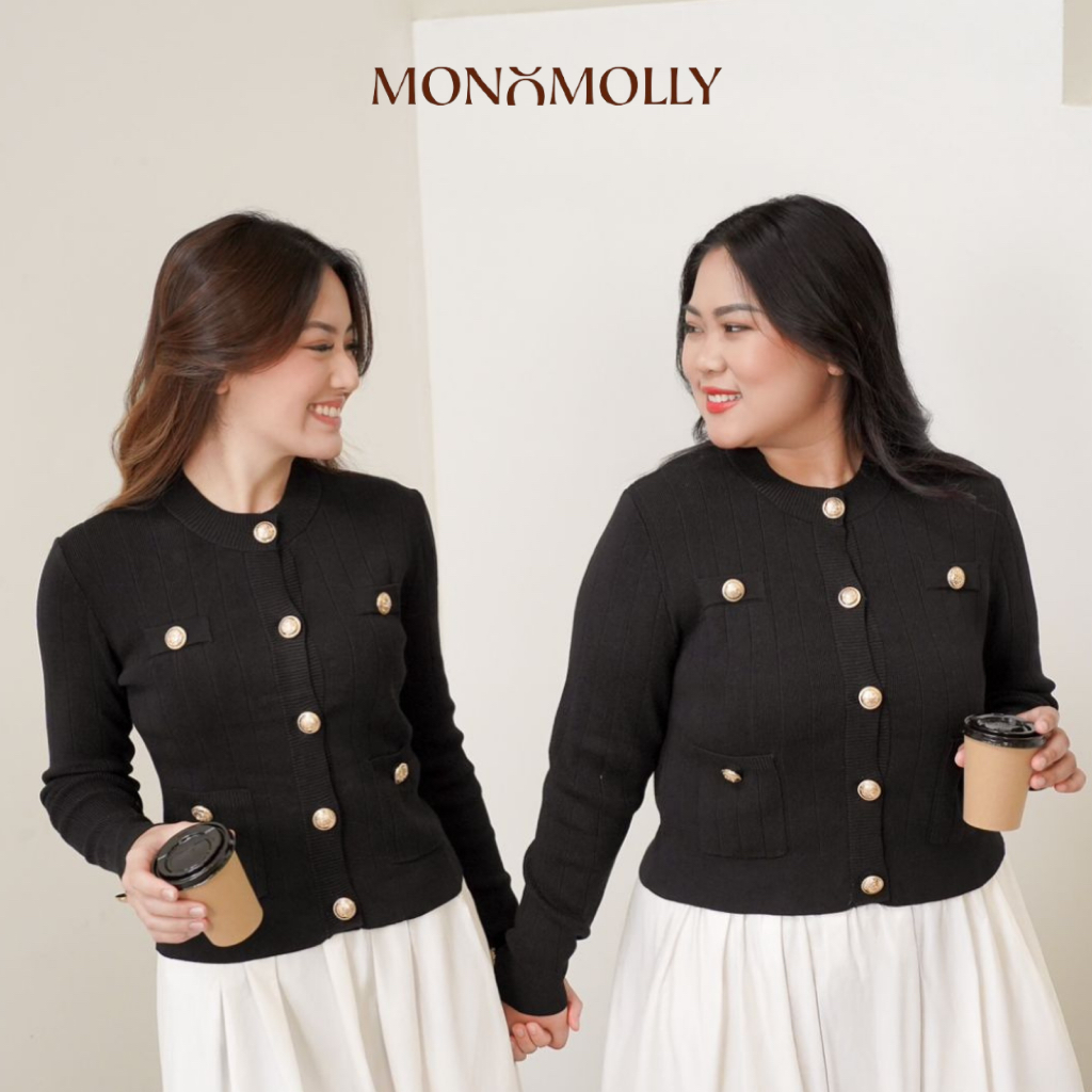 Monomolly - Noelle Button Knit Cardigan