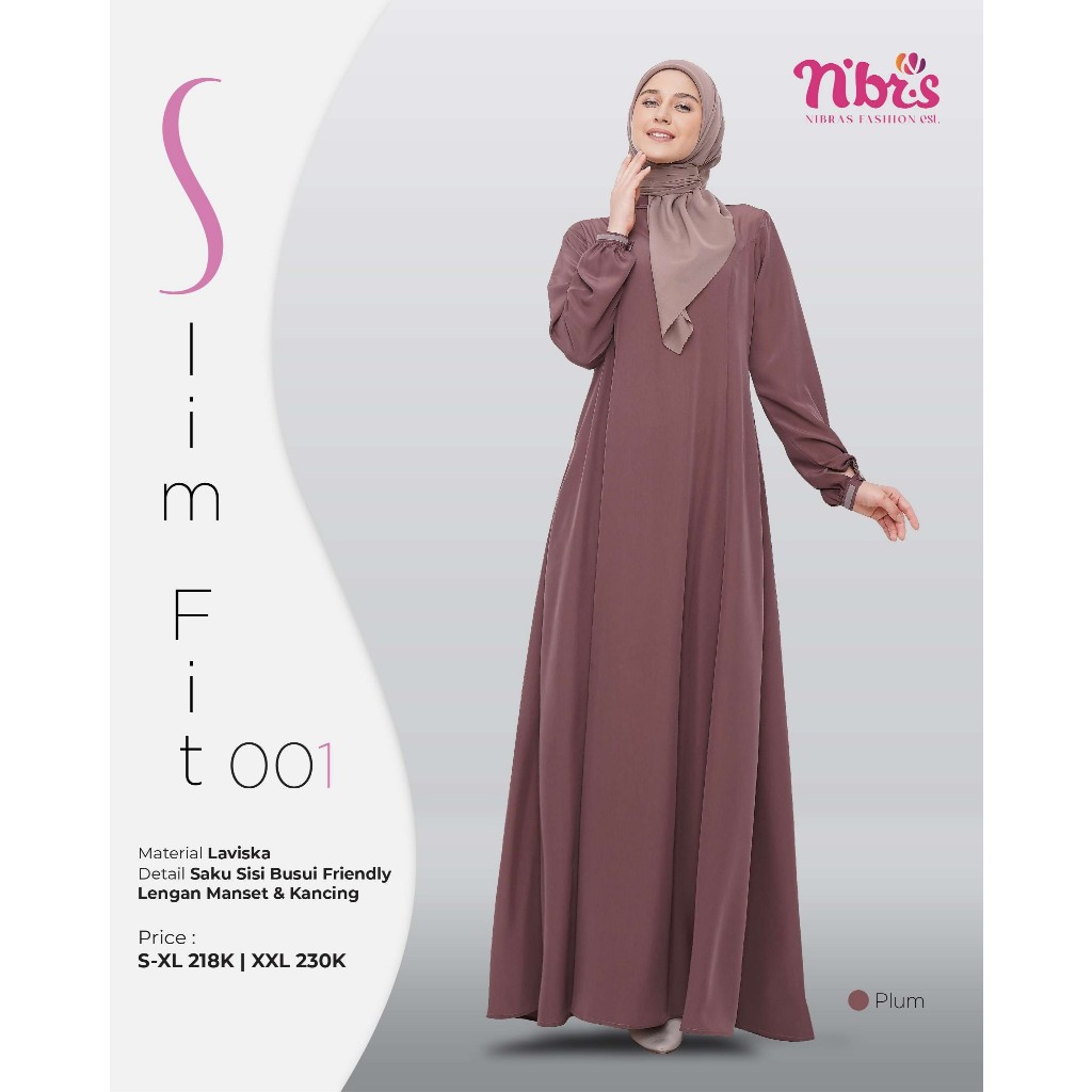 GAMIS NIBRAS SLIM FIT 001 & SLIM FIT 004 - GAMIS SLIM BODY - GAMIS NIBRAS CANTIK - GAMIS WANITA BISA