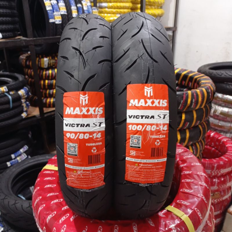 BAN MAXXIS VICTRA 90/80-14, 100/80-14 ORIGINAL 100% VARIO 150 (free pentil)