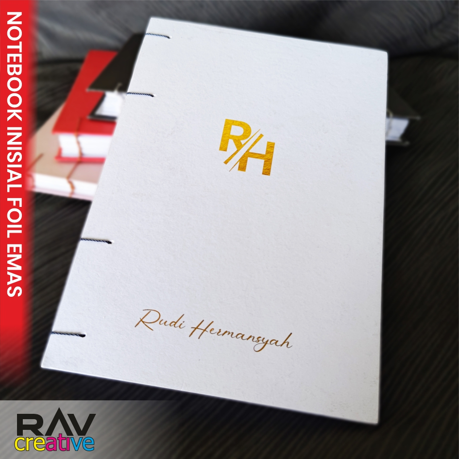 

NOTEBOOK NOTEPAD NOTES BUKU JOURNAL BUKU DIARY AESTHETIC WARNA PUTIH HARDCOVER UKURAN A5 FOIL