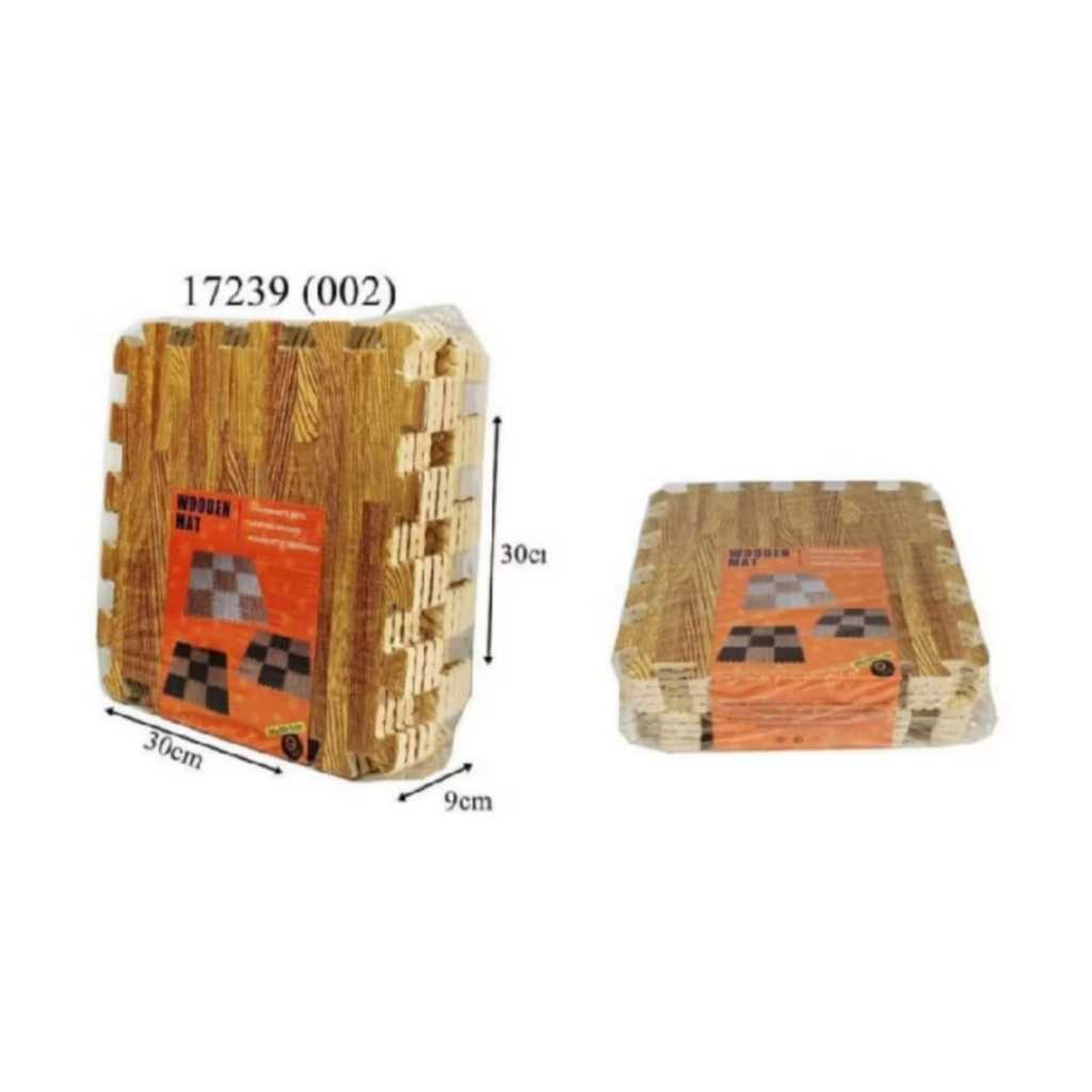 Matras Puzzle Anak Motif Kayu Wooden Puzzle Eva Mat