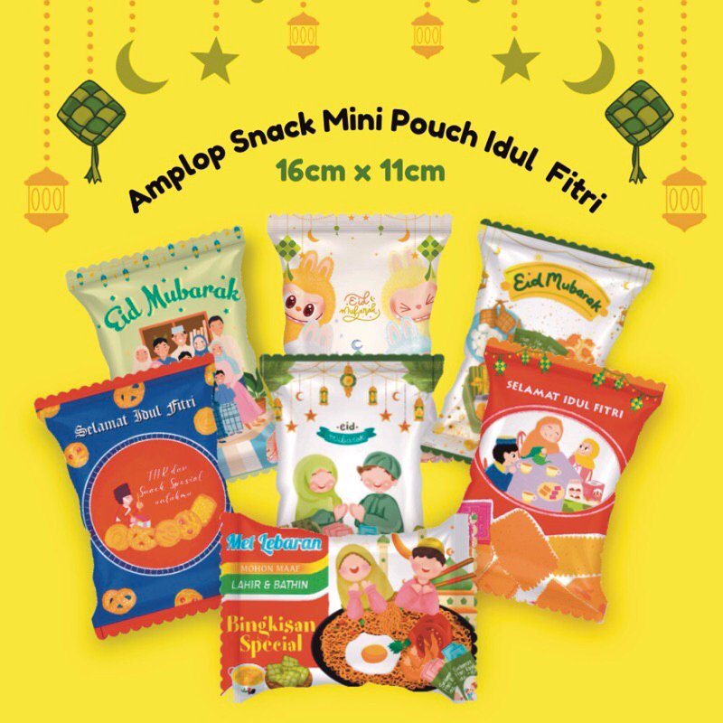 

Amplop Lebaran Ziplock Snack || Pouch Snack Idul Fitri dengan ziplock- 5pcs