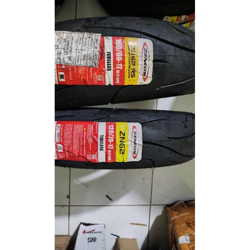 Ban 120-70-17  160-60-17. Sepasang Ban Tubles Ring17