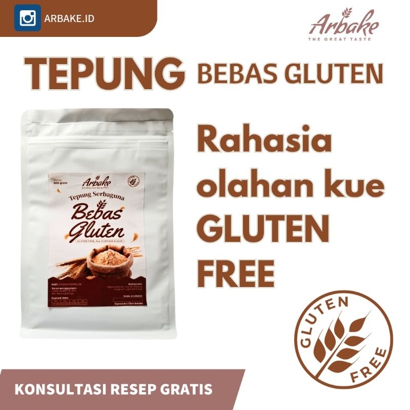 

TEPUNG GLUTEN FREE ARBAKE Kemasan 500 GRAM