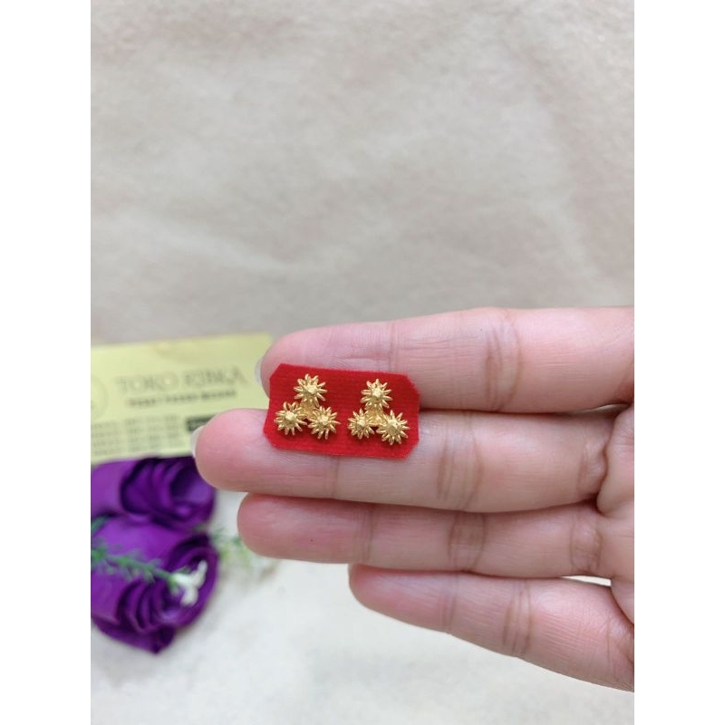 Anting Bunga 3 Replika Emas London