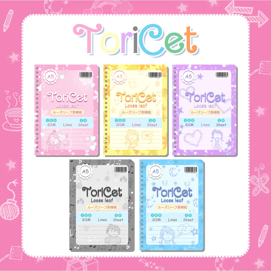 

Loose Leaf / Kertas Binder A5 Toricet - Mysterious Girl - Line (30 lembar)