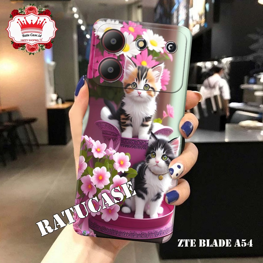 Softcase ZTE Blade A54 - Case pro camera - MOTIF KEREN - bahan karet lentur - casing ZTE Blade A54 -